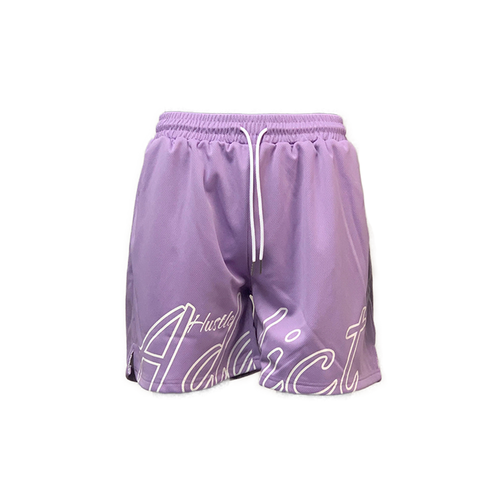 Hustle Addict Bold Shorts - Light Purple