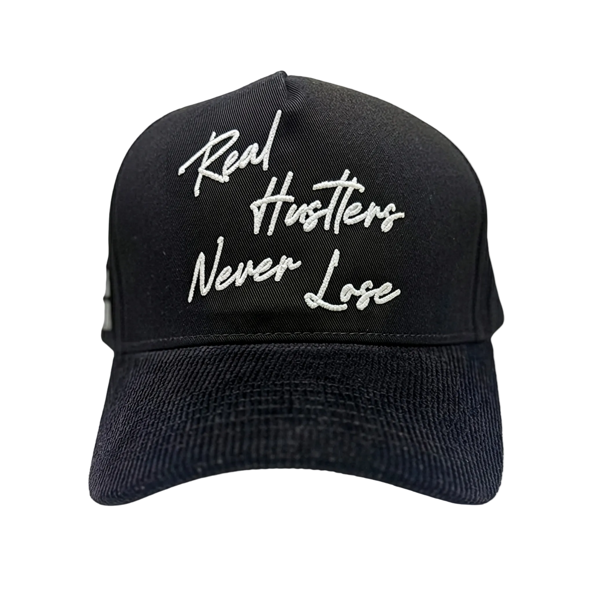 Real Hustlers Never Lose - Black/Black (Corduroy)