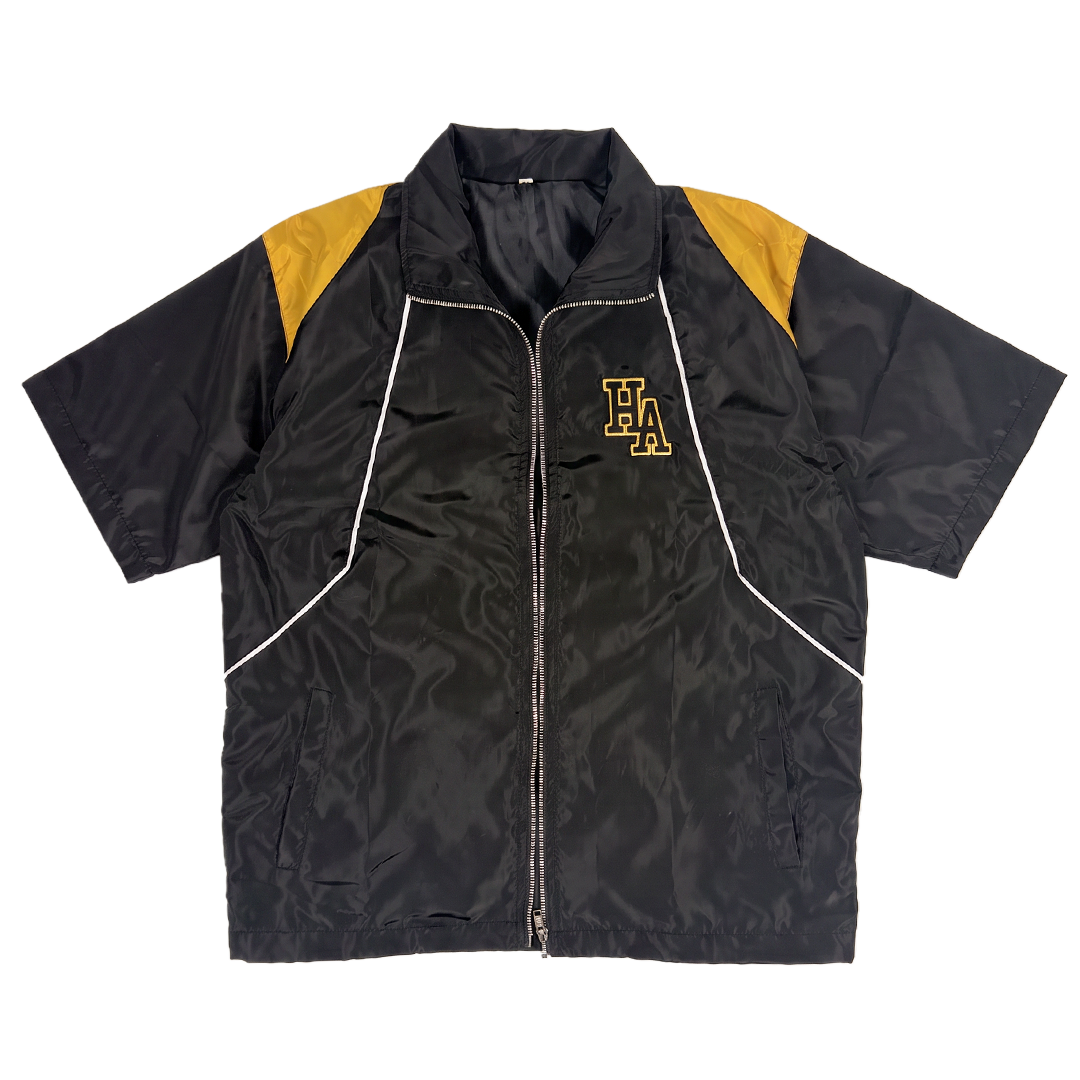 Black/Gold Windbreaker Zip-Up