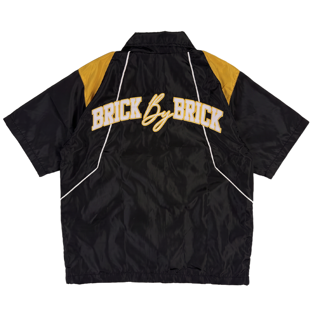 Black/Gold Windbreaker Zip-Up