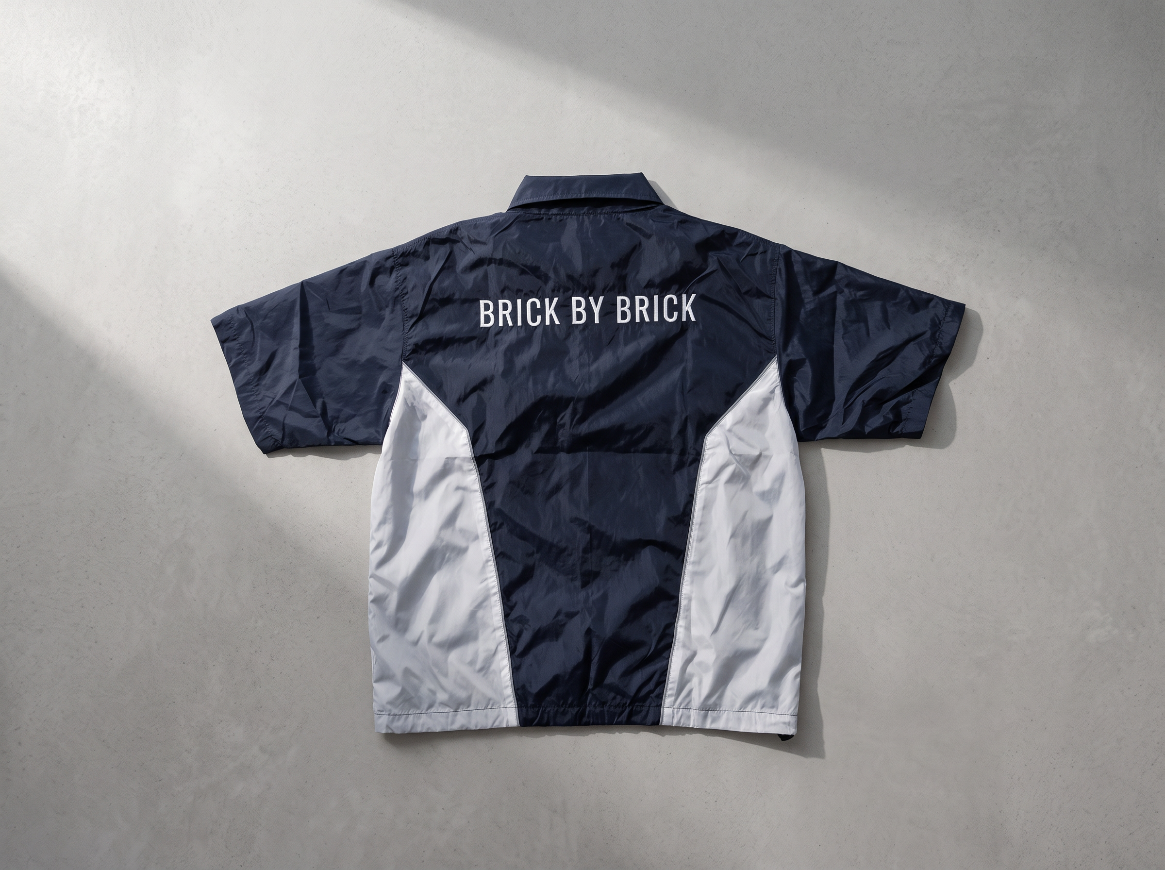 Black/White Windbreaker Zip-Up