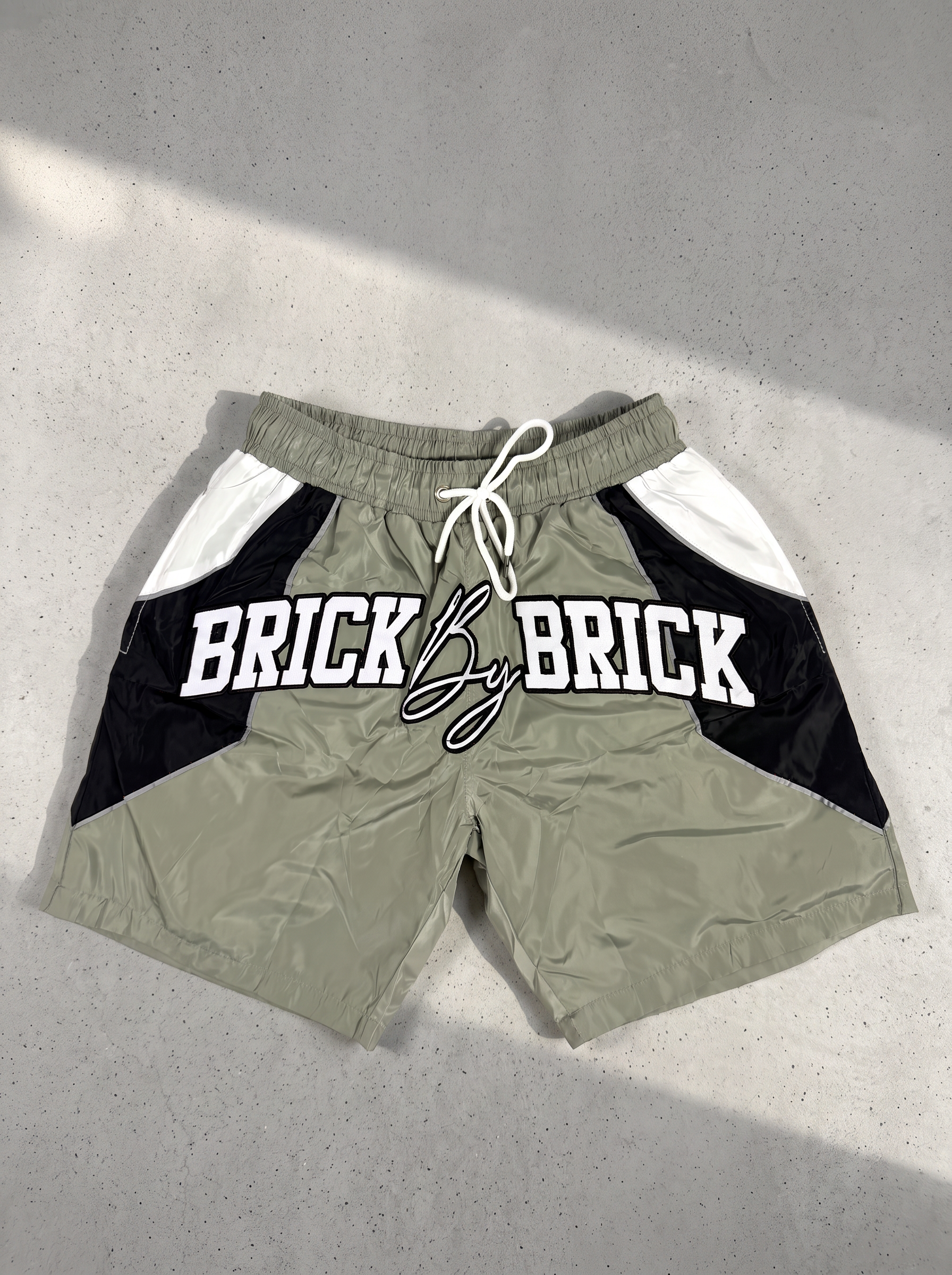 Olive/Black/White Shorts