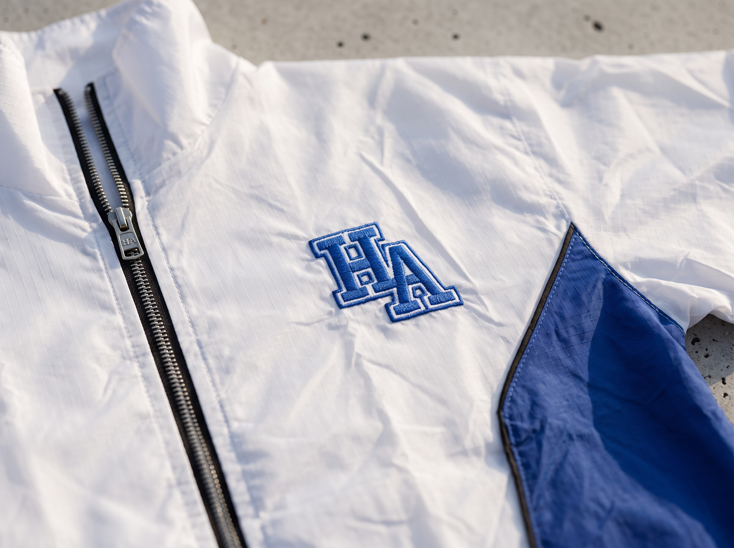 Royal/White Windbreaker Zip-Up