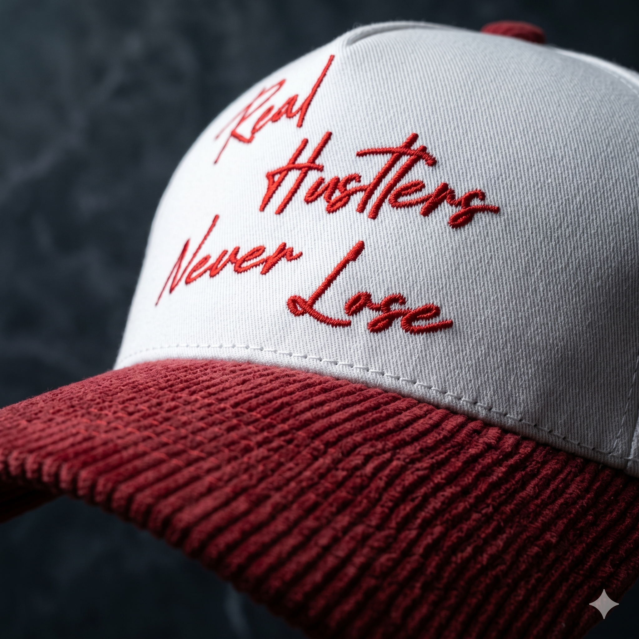 Red Corduroy Brim Snapback