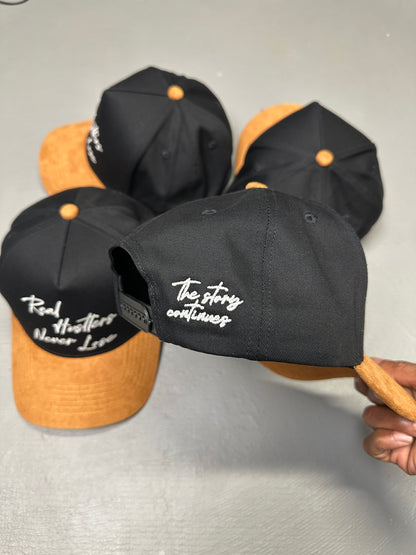 Real Hustlers Never Lose Glow Snapback - Black/Suede