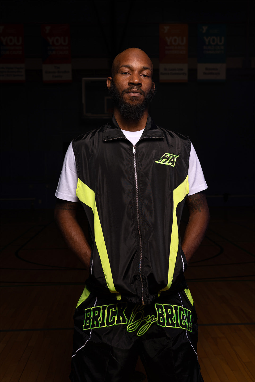Black/Jolt Windbreaker Vest