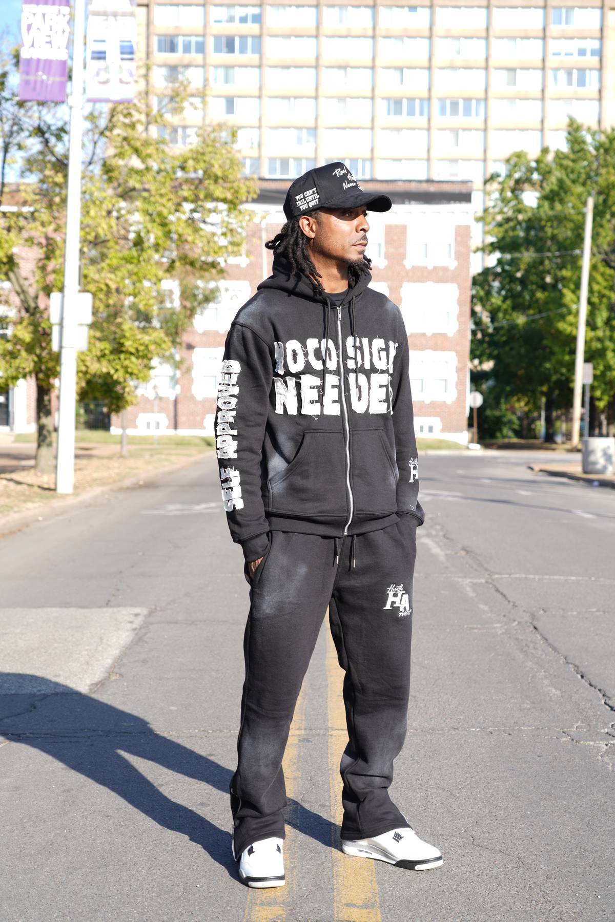 No Co-Sign Needed Flare Zip Pants - Black