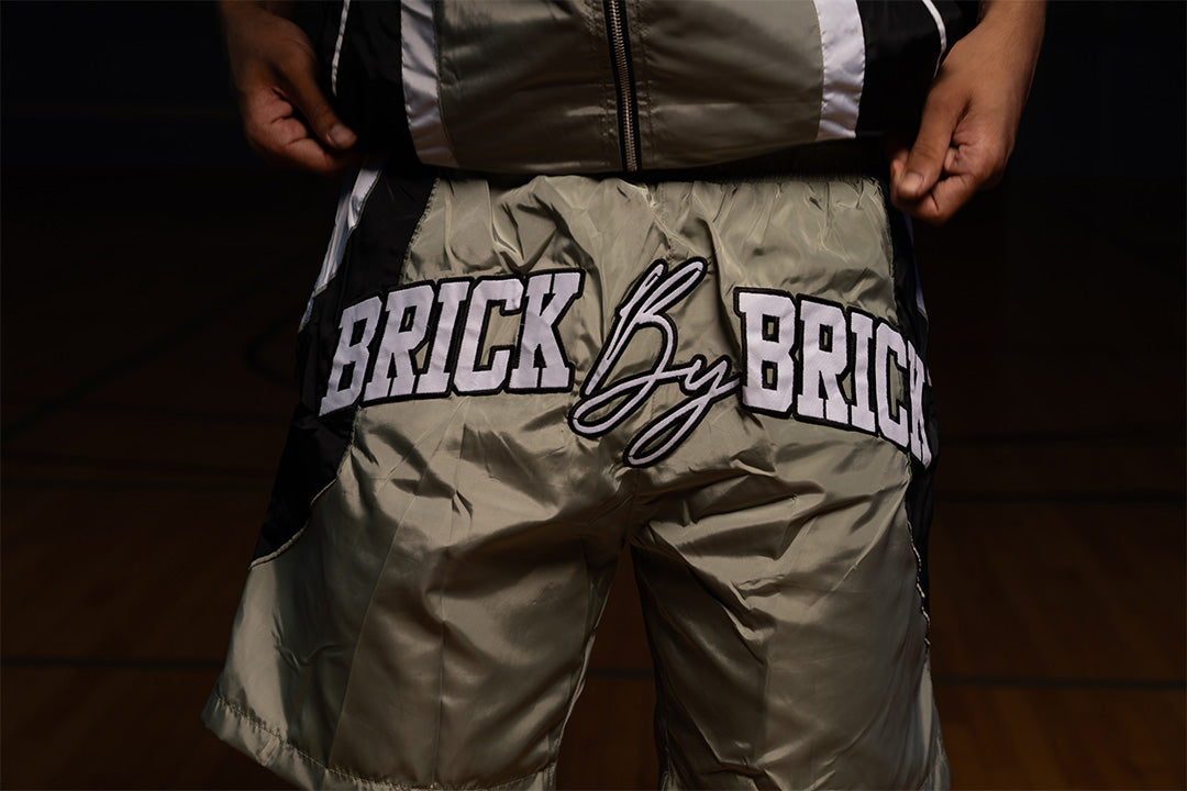 Light Olive/Black/White Shorts