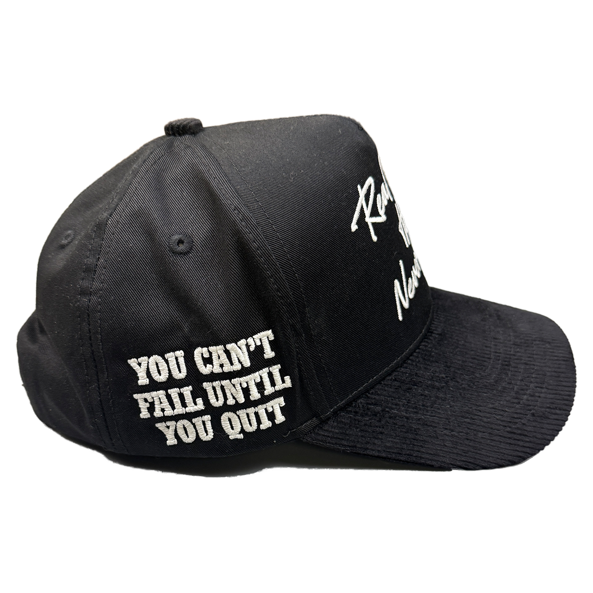Black Corduroy brim Snapback