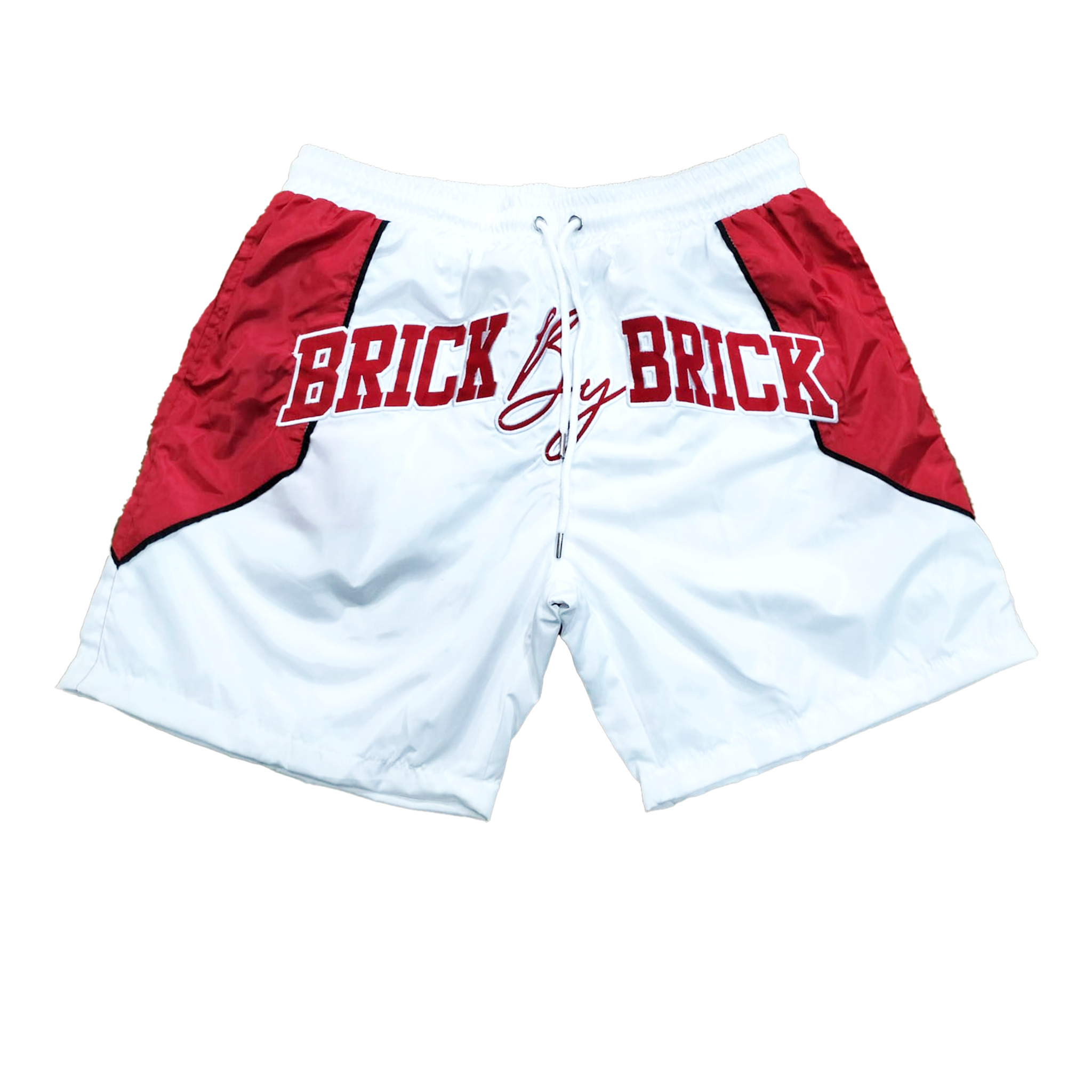 🧱 Brick By Brick Shorts - Brick Red/White