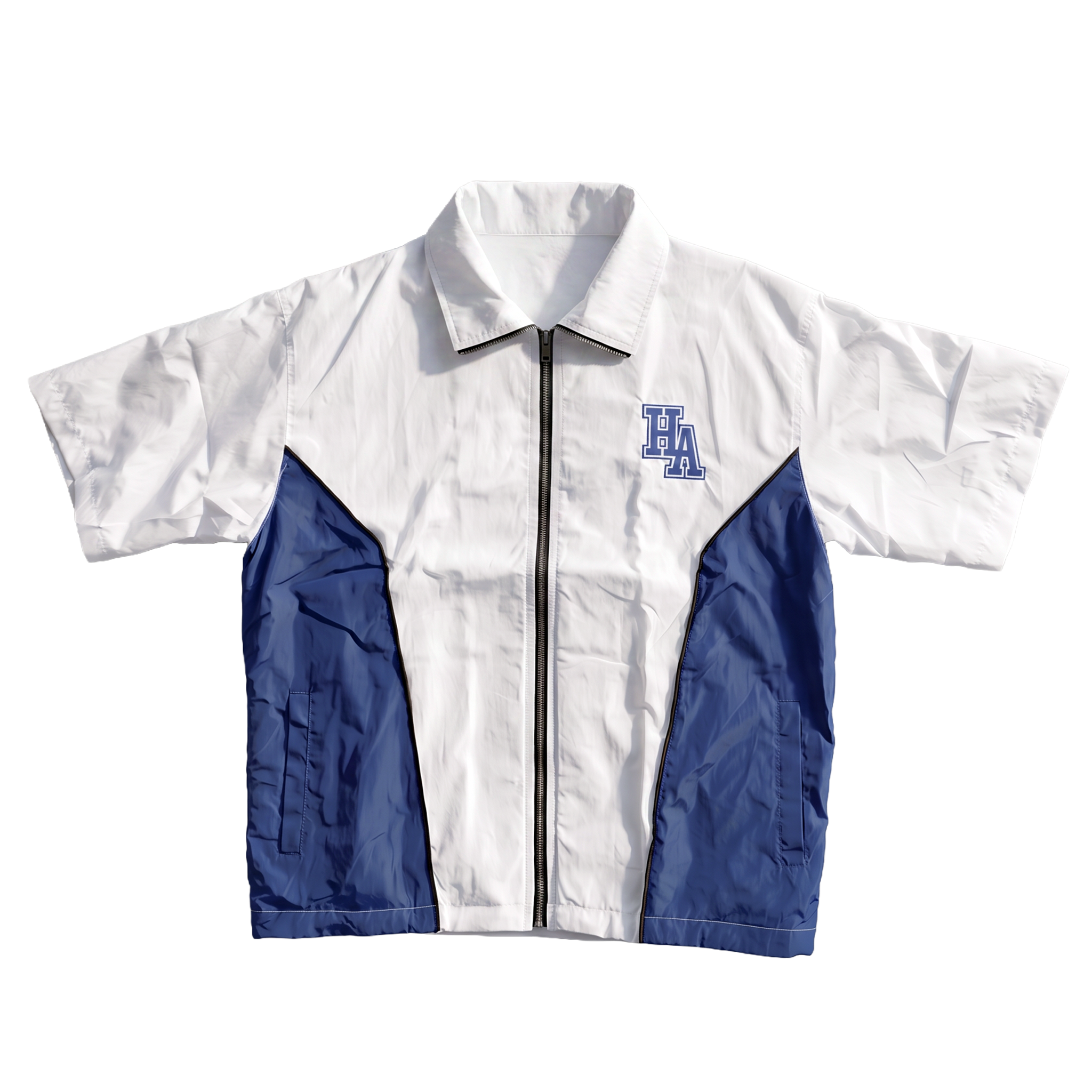 Royal/White Windbreaker Zip-Up