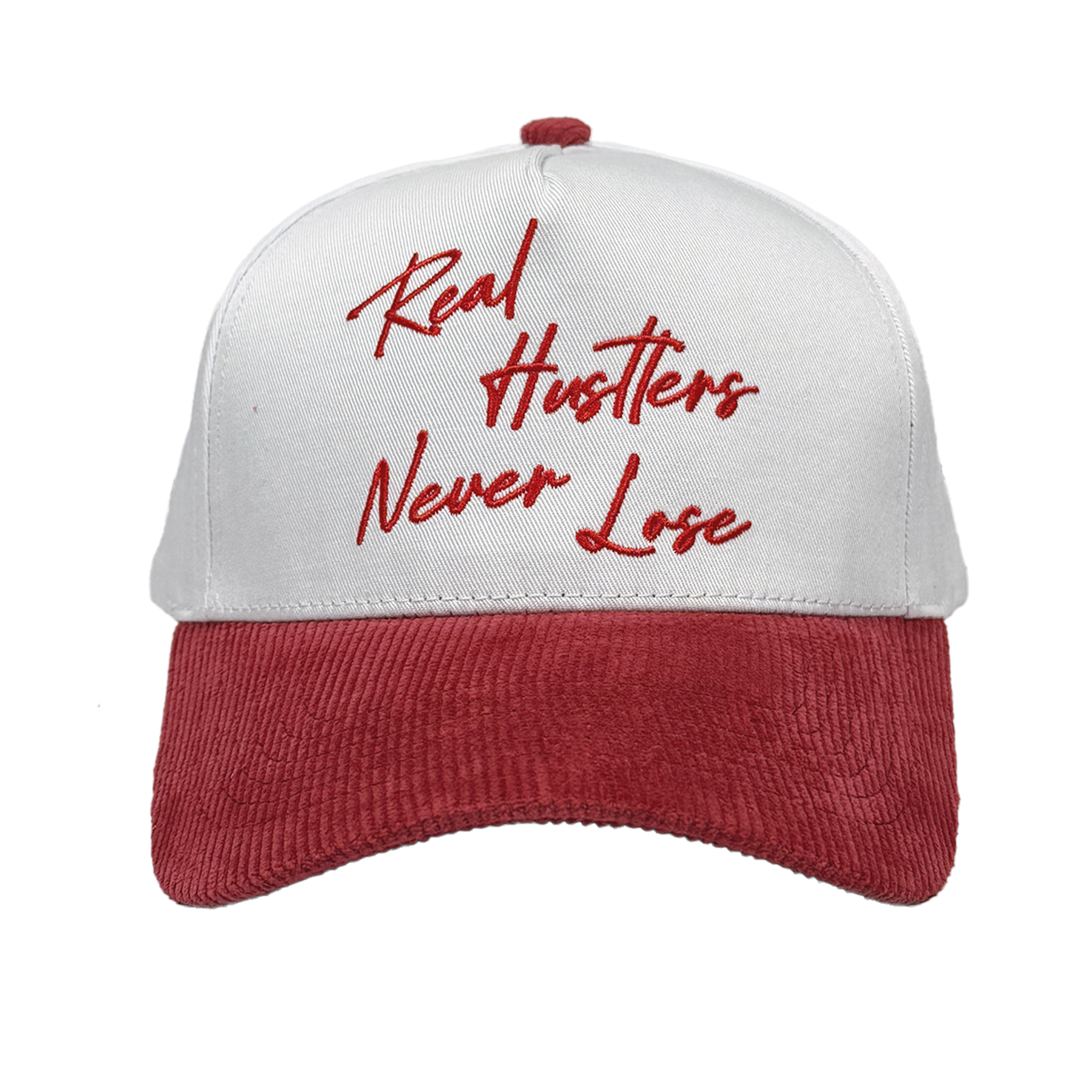 Red Corduroy Brim Snapback