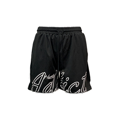Hustle Addict Bold Shorts - Black/White